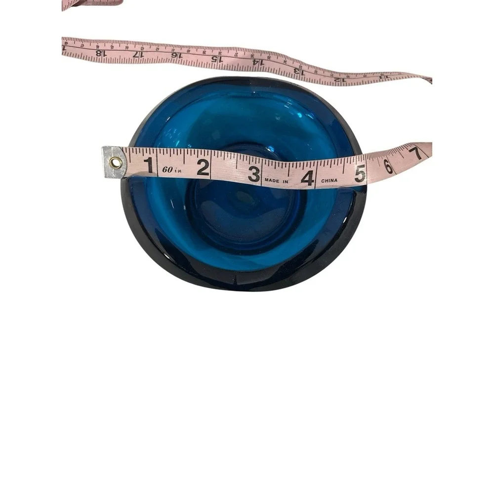 Vintage Viking Art‎ Glass Tulip Cobalt Blue Rest Ashtray 4 1/2